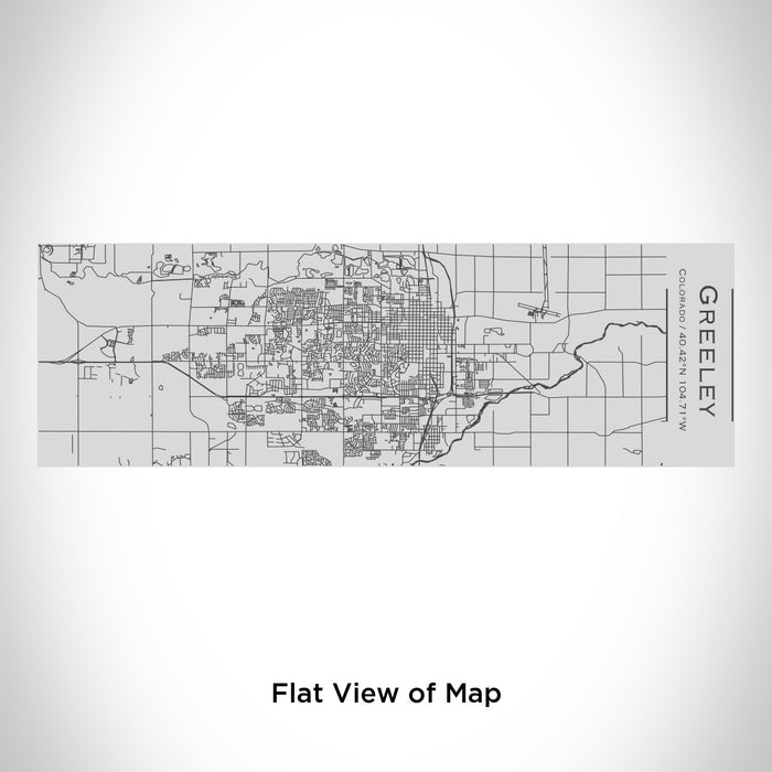 Rendered View of Greeley Colorado Map Engraving on 10oz Stainless Steel Insulated Cup with Sipping Lid