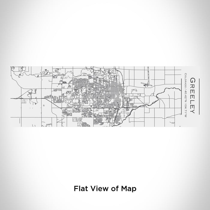 Rendered View of Greeley Colorado Map Engraving on 10oz Stainless Steel Insulated Cup with Sliding Lid in White