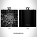Rendered View of Greeley Colorado Map Engraving on 6oz Stainless Steel Flask in Black