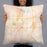 Person holding 22x22 Custom Greeley Colorado Map Throw Pillow in Watercolor