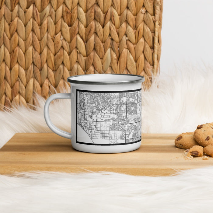 Left View Custom Greenacres Florida Map Enamel Mug in Classic on Table Top