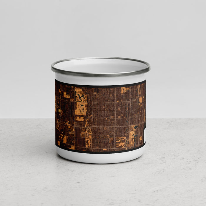 Front View Custom Greenacres Florida Map Enamel Mug in Ember