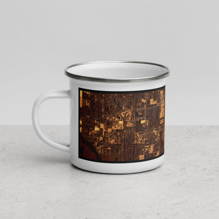 Left View Custom Greenacres Florida Map Enamel Mug in Ember