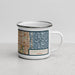 Right View Custom Greenacres Florida Map Enamel Mug in Woodblock
