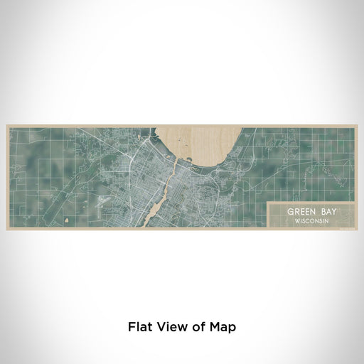 Flat View of Map Custom Green Bay Wisconsin Map Enamel Mug in Afternoon