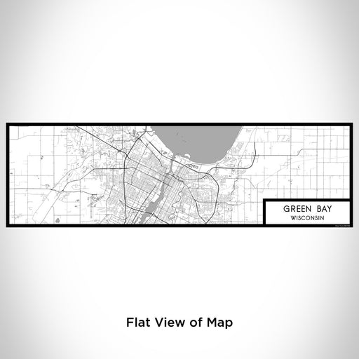 Flat View of Map Custom Green Bay Wisconsin Map Enamel Mug in Classic