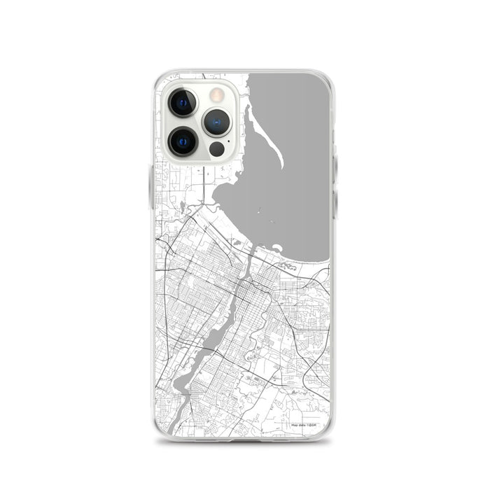 Custom Green Bay Wisconsin Map iPhone 12 Pro Phone Case in Classic