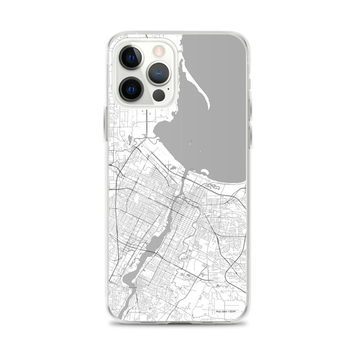 Custom Green Bay Wisconsin Map iPhone 12 Pro Max Phone Case in Classic