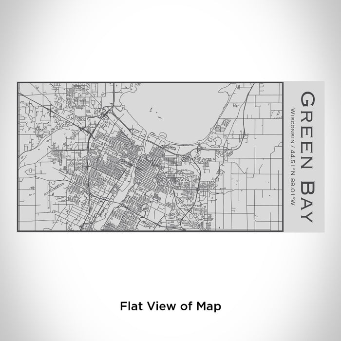 Rendered View of Green Bay Wisconsin Map Engraving on 17oz Stainless Steel Insulated Cola Bottle