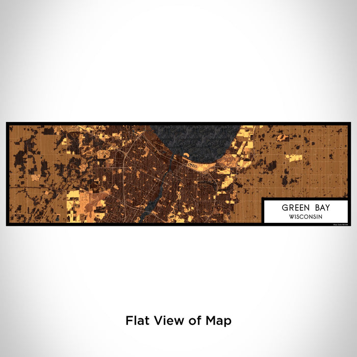 Flat View of Map Custom Green Bay Wisconsin Map Enamel Mug in Ember