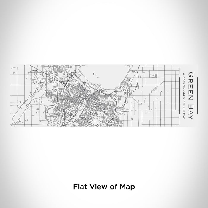 Rendered View of Green Bay Wisconsin Map Engraving on 10oz Stainless Steel Insulated Cup with Sliding Lid in White