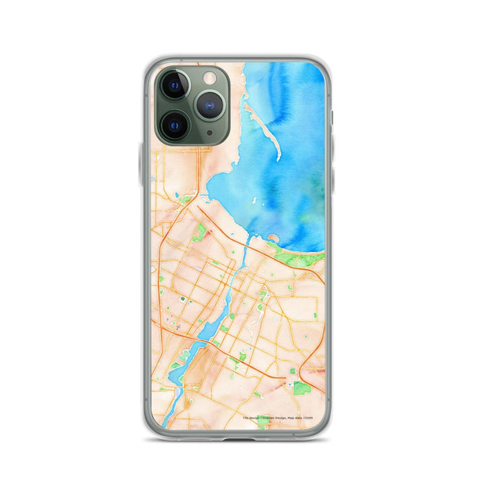 Custom Green Bay Wisconsin Map Phone Case in Watercolor