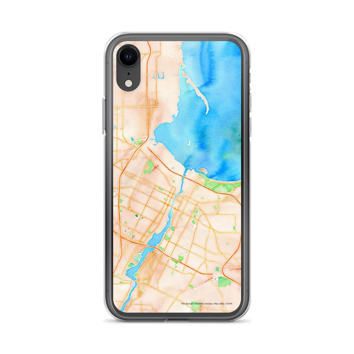 Custom Green Bay Wisconsin Map Phone Case in Watercolor