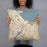 Person holding 18x18 Custom Green Bay Wisconsin Map Throw Pillow in Woodblock