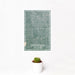 12x18 Greenfield Wisconsin Map Print Portrait Orientation in Afternoon Style With Small Cactus Plant in White Planter
