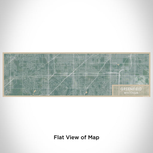 Flat View of Map Custom Greenfield Wisconsin Map Enamel Mug in Afternoon