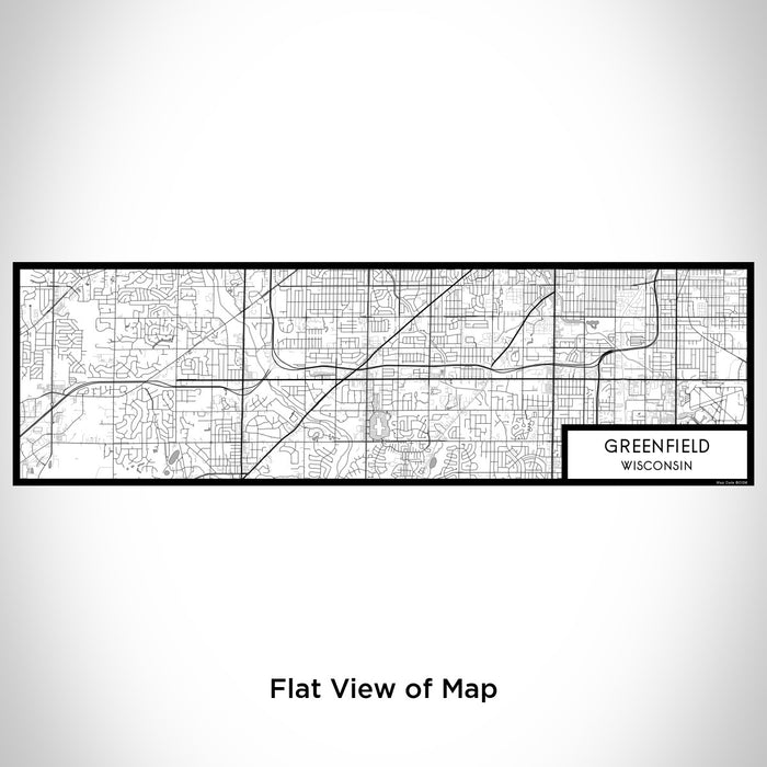 Flat View of Map Custom Greenfield Wisconsin Map Enamel Mug in Classic