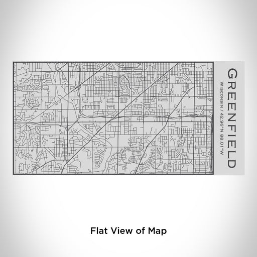 Rendered View of Greenfield Wisconsin Map Engraving on 17oz Stainless Steel Insulated Cola Bottle
