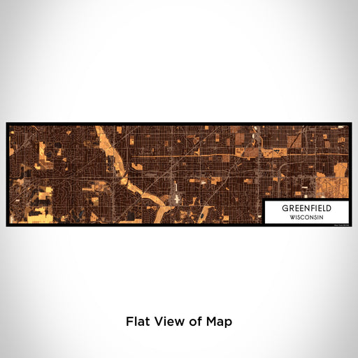 Flat View of Map Custom Greenfield Wisconsin Map Enamel Mug in Ember