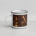 Left View Custom Greenfield Wisconsin Map Enamel Mug in Ember