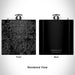 Rendered View of Greenfield Wisconsin Map Engraving on 6oz Stainless Steel Flask in Black