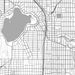Green Lake Seattle Map Print in Classic Style Zoomed In Close Up Showing Details