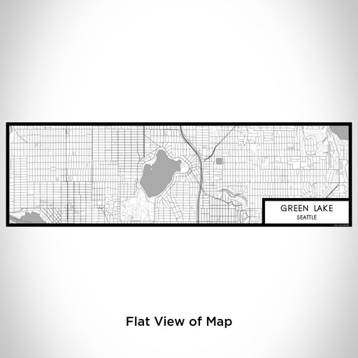 Flat View of Map Custom Green Lake Seattle Map Enamel Mug in Classic