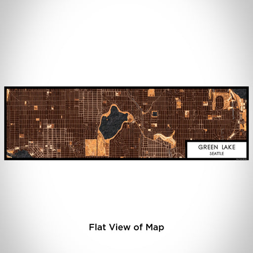 Flat View of Map Custom Green Lake Seattle Map Enamel Mug in Ember