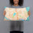 Person holding 20x12 Custom Green Lake Seattle Map Throw Pillow in Watercolor