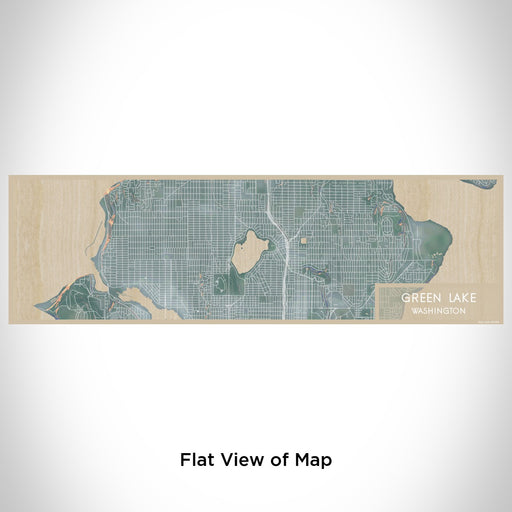 Flat View of Map Custom Green Lake Washington Map Enamel Mug in Afternoon