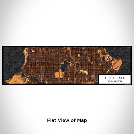 Flat View of Map Custom Green Lake Washington Map Enamel Mug in Ember