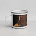 Left View Custom Green Lake Washington Map Enamel Mug in Ember