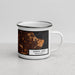 Right View Custom Green Lake Washington Map Enamel Mug in Ember