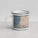 Left View Custom Green Lake Washington Map Enamel Mug in Woodblock