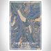 Green River Lakes Wyoming Map Print Portrait Orientation in Afternoon Style With Shaded Background