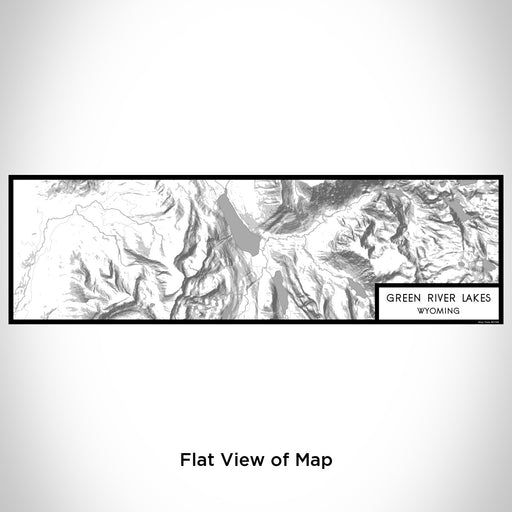 Flat View of Map Custom Green River Lakes Wyoming Map Enamel Mug in Classic