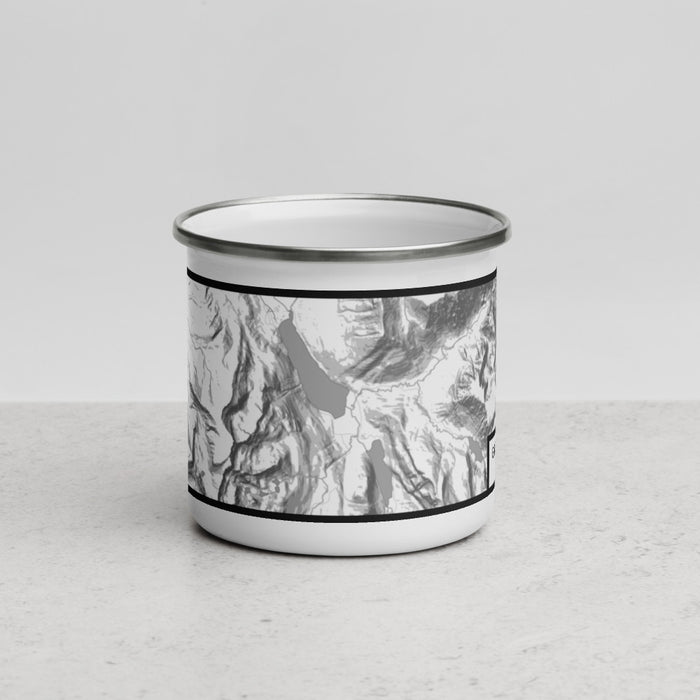 Front View Custom Green River Lakes Wyoming Map Enamel Mug in Classic