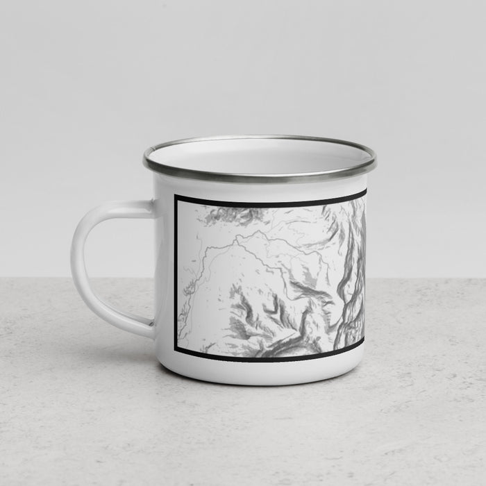 Left View Custom Green River Lakes Wyoming Map Enamel Mug in Classic