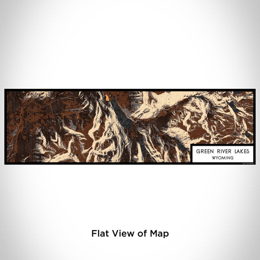 Flat View of Map Custom Green River Lakes Wyoming Map Enamel Mug in Ember