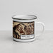 Right View Custom Green River Lakes Wyoming Map Enamel Mug in Ember