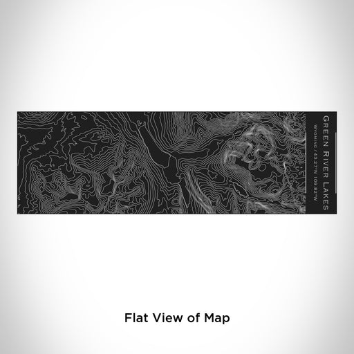 Rendered View of Green River Lakes Wyoming Map Engraving on 10oz Stainless Steel Insulated Cup with Sliding Lid in Black