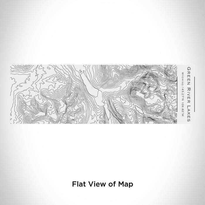Rendered View of Green River Lakes Wyoming Map Engraving on 10oz Stainless Steel Insulated Cup with Sliding Lid in White