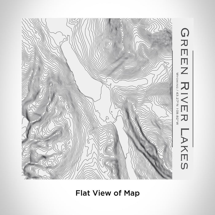 Rendered View of Green River Lakes Wyoming Map Engraving on 17oz Stainless Steel Insulated Tumbler in White