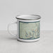 Left View Custom Green River Lakes Wyoming Map Enamel Mug in Woodblock