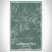 Greensboro Georgia Map Print Portrait Orientation in Afternoon Style With Shaded Background