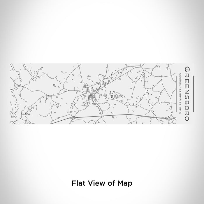 Rendered View of Greensboro Georgia Map Engraving on 10oz Stainless Steel Insulated Cup with Sliding Lid in White