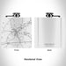 Rendered View of Greensboro Georgia Map Engraving on 6oz Stainless Steel Flask in White