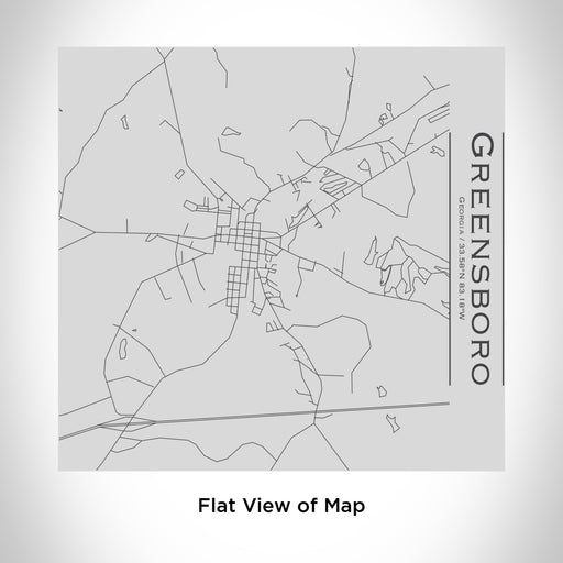 Rendered View of Greensboro Georgia Map Engraving on 17oz Stainless Steel Insulated Tumbler