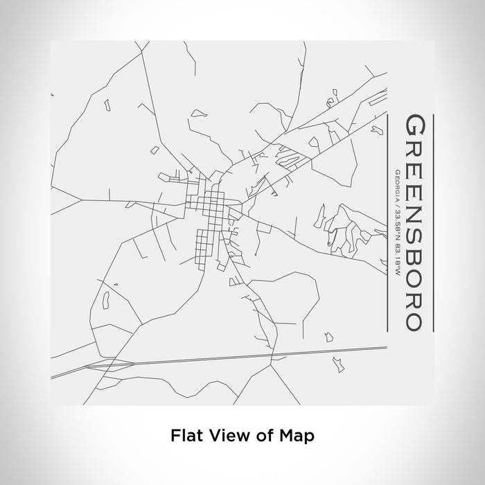 Rendered View of Greensboro Georgia Map Engraving on 17oz Stainless Steel Insulated Tumbler in White
