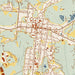 Greensboro Georgia Map Print in Woodblock Style Zoomed In Close Up Showing Details